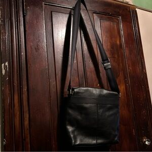 Coach Black Leather Messenger Bag